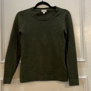 Jcrew green teddy sweater